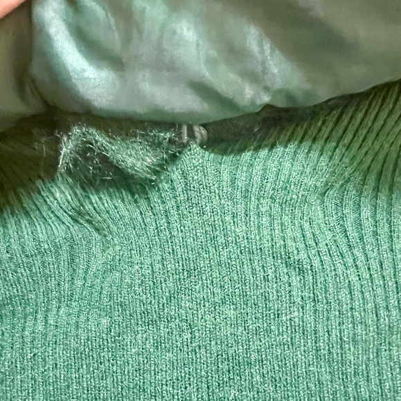 Boston Proper Faux Fur Trim Knit Top - Picture 4 of 6